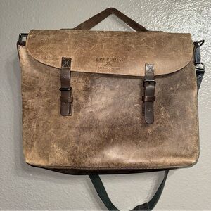 Leather men bag made in Moscow